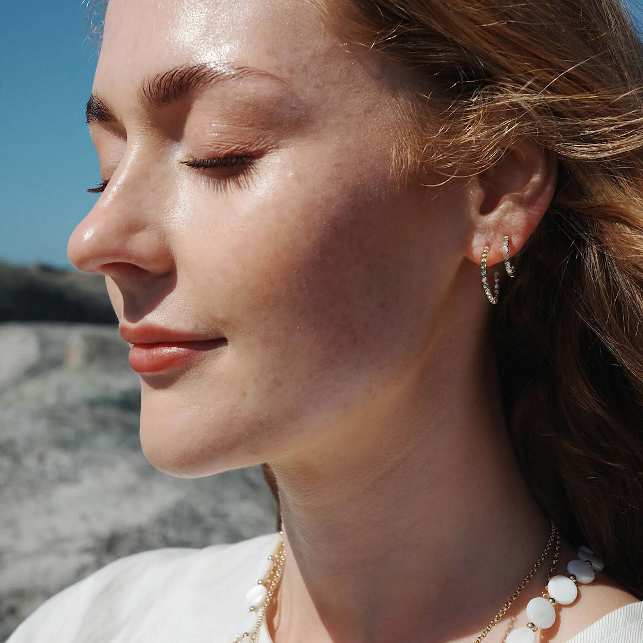 A&C Oslo AS Solstice Gold øredobber 20 mm gull