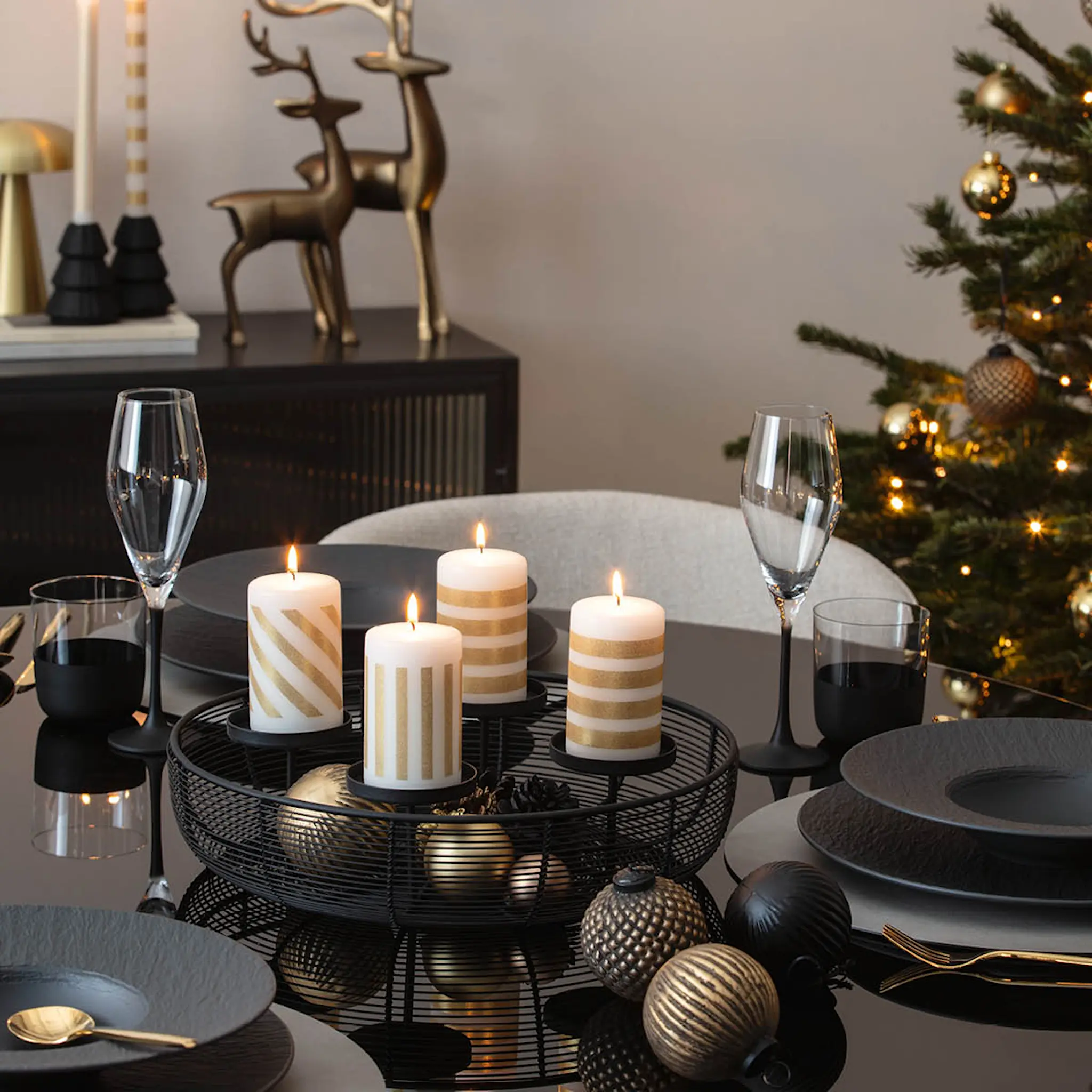 Villeroy & Boch Christmas Chic adventsljusstake 41x40 cm svart