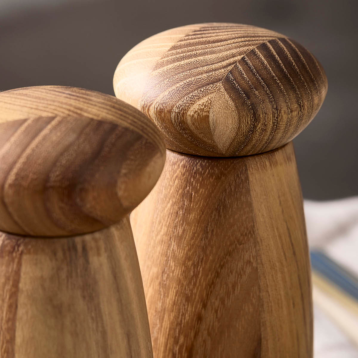 Aida Raw kvernsett med brett 13,5 cm 3 deler teak