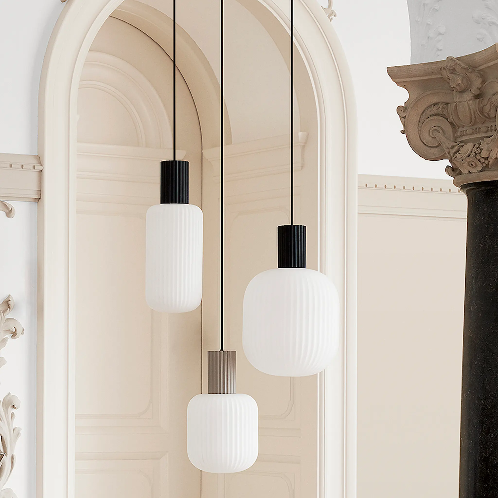 Broste Copenhagen Lolly Taklampa 20x34 cm Svart