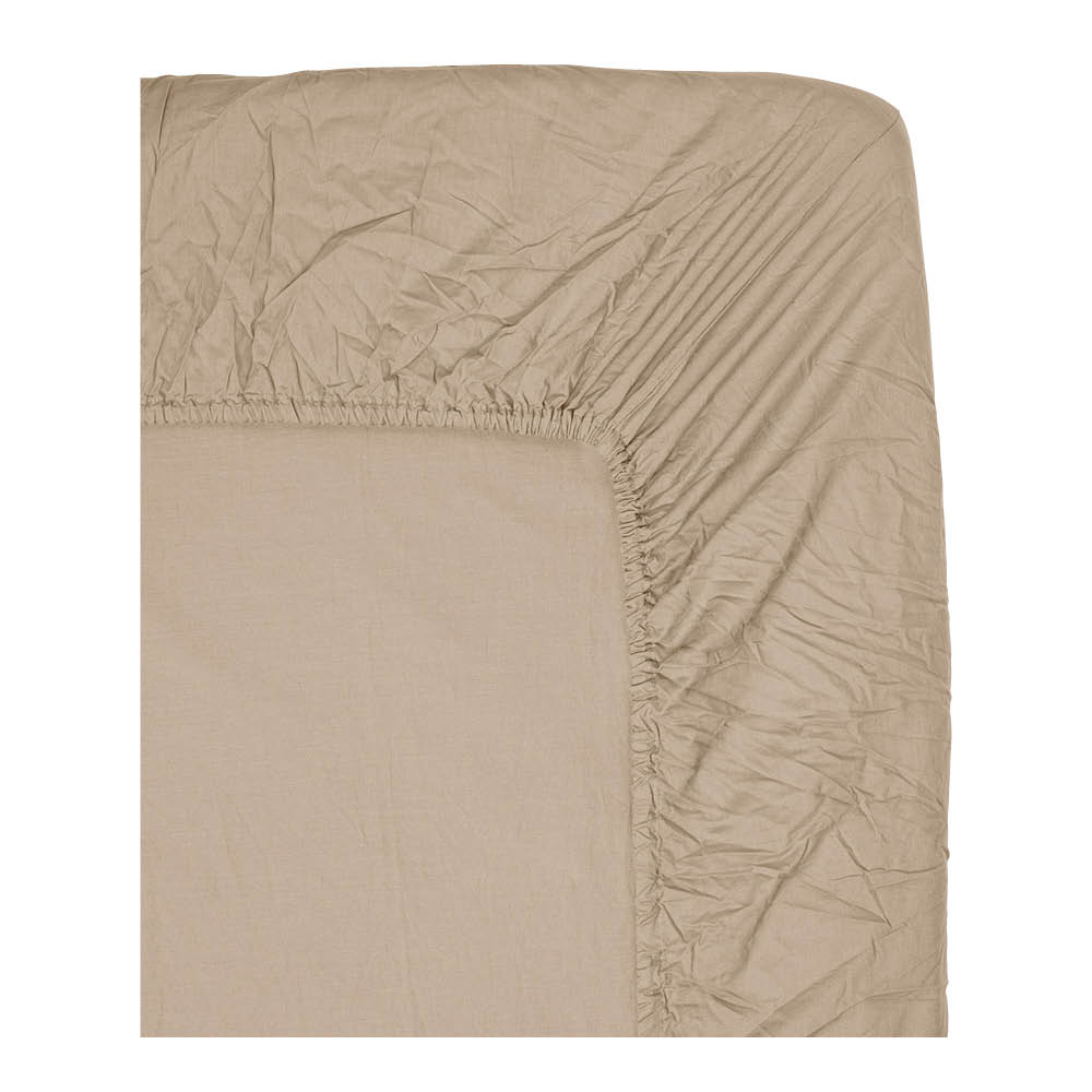 Midnatt Hassel dra-på-lakan 180x200 cm beigebrun