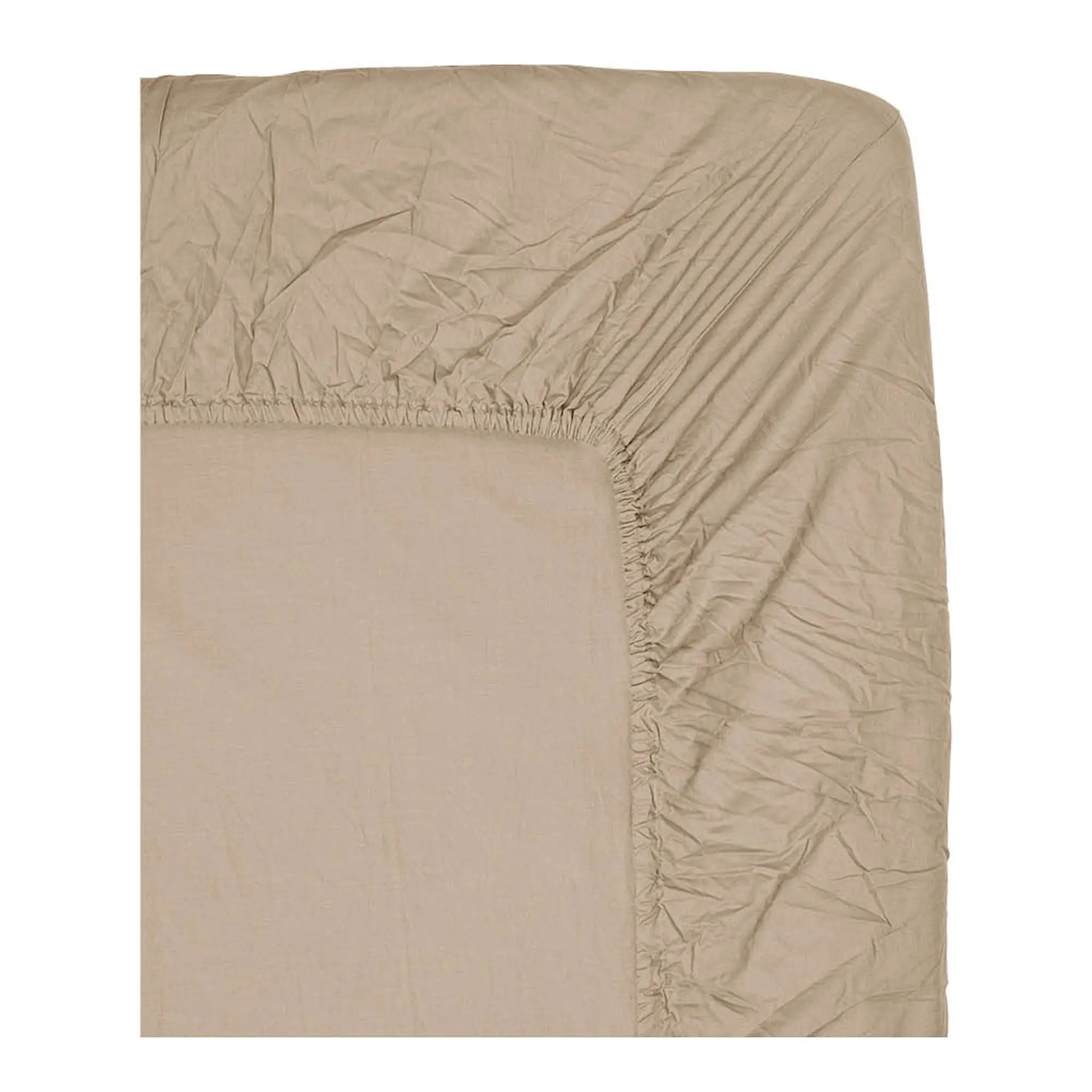 Midnatt Hassel dra-på-lakan 180x200 cm beigebrun