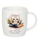 Mugg 40 cl All I need is Books, Cat, Coffee