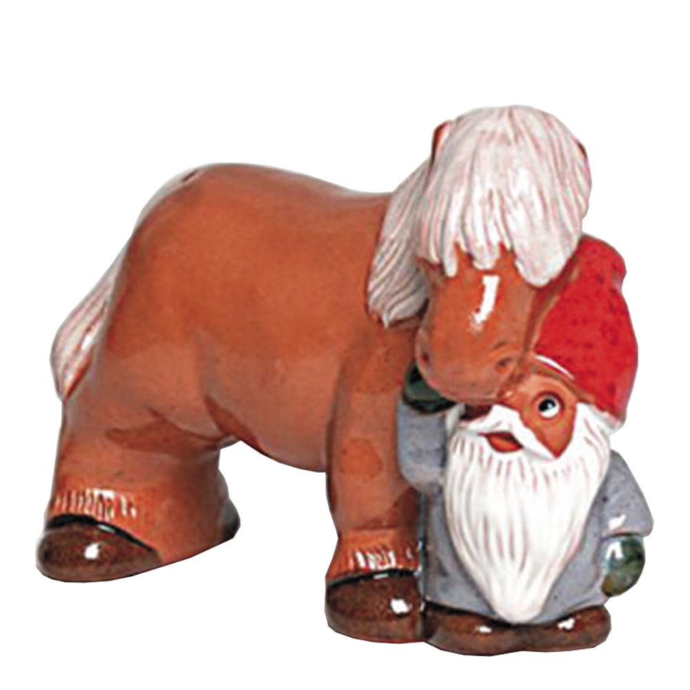 ROLF BERG KERAMIK Microtomte med Häst 8 cm