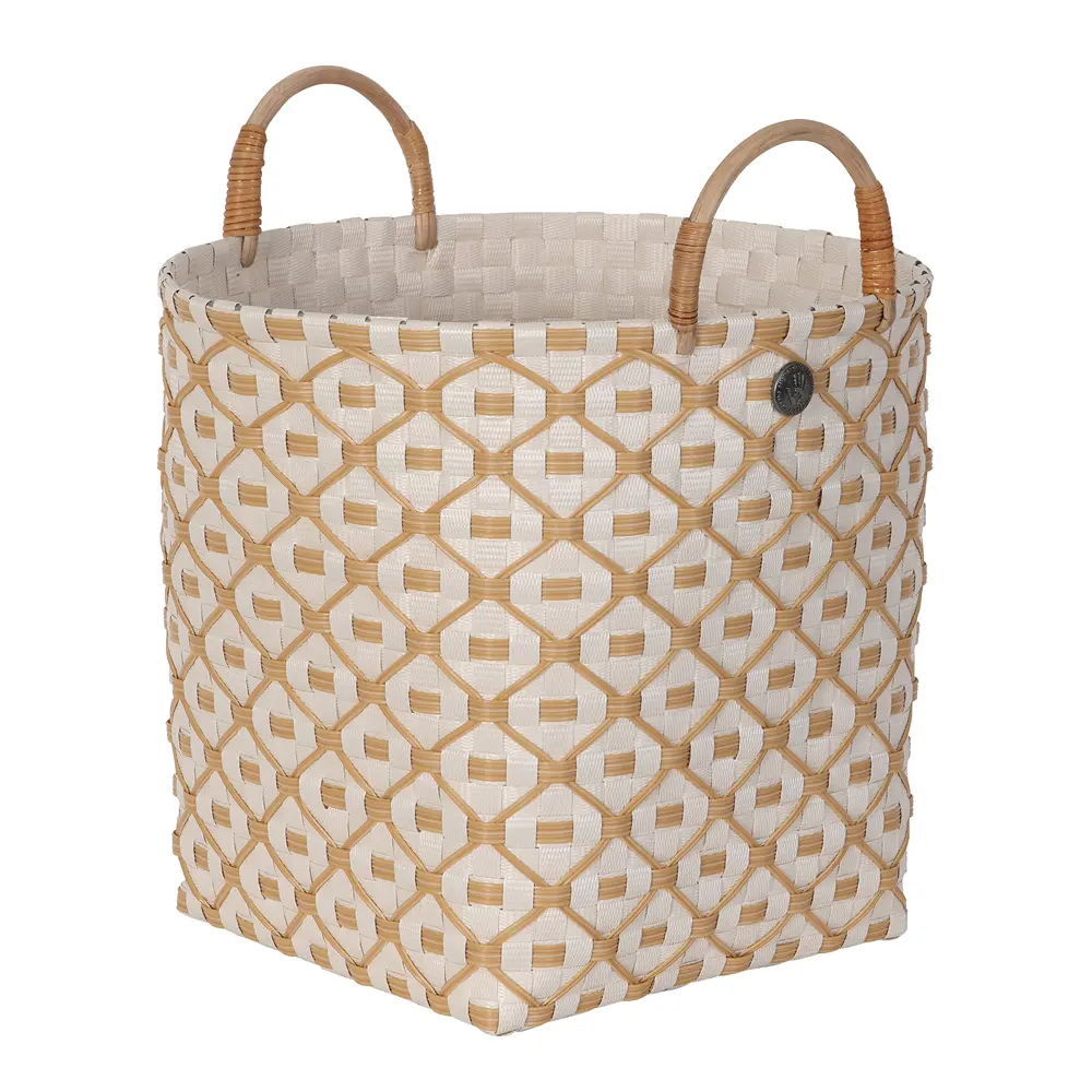 Ivy & Rose medium kurv m/håndtak 30x27 cm champagne