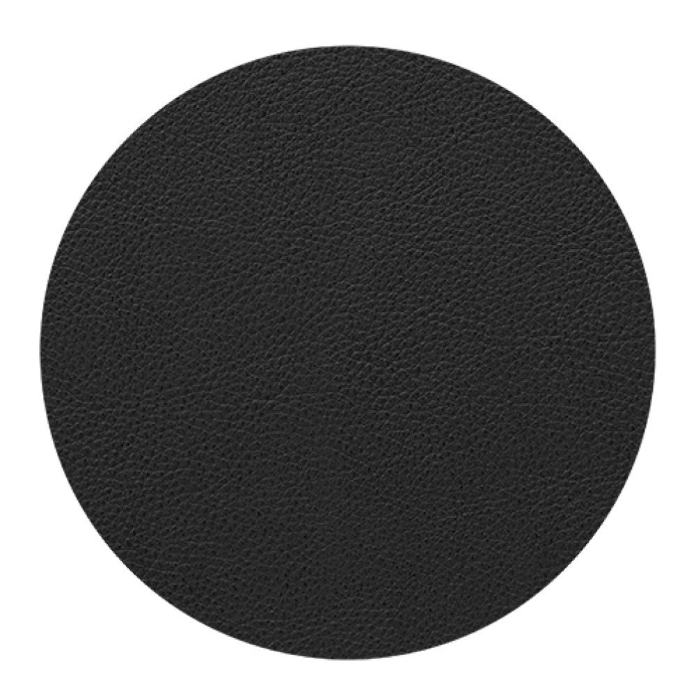 LIND DNA Leather Serene Circle Glasunderlägg 10 cm Black