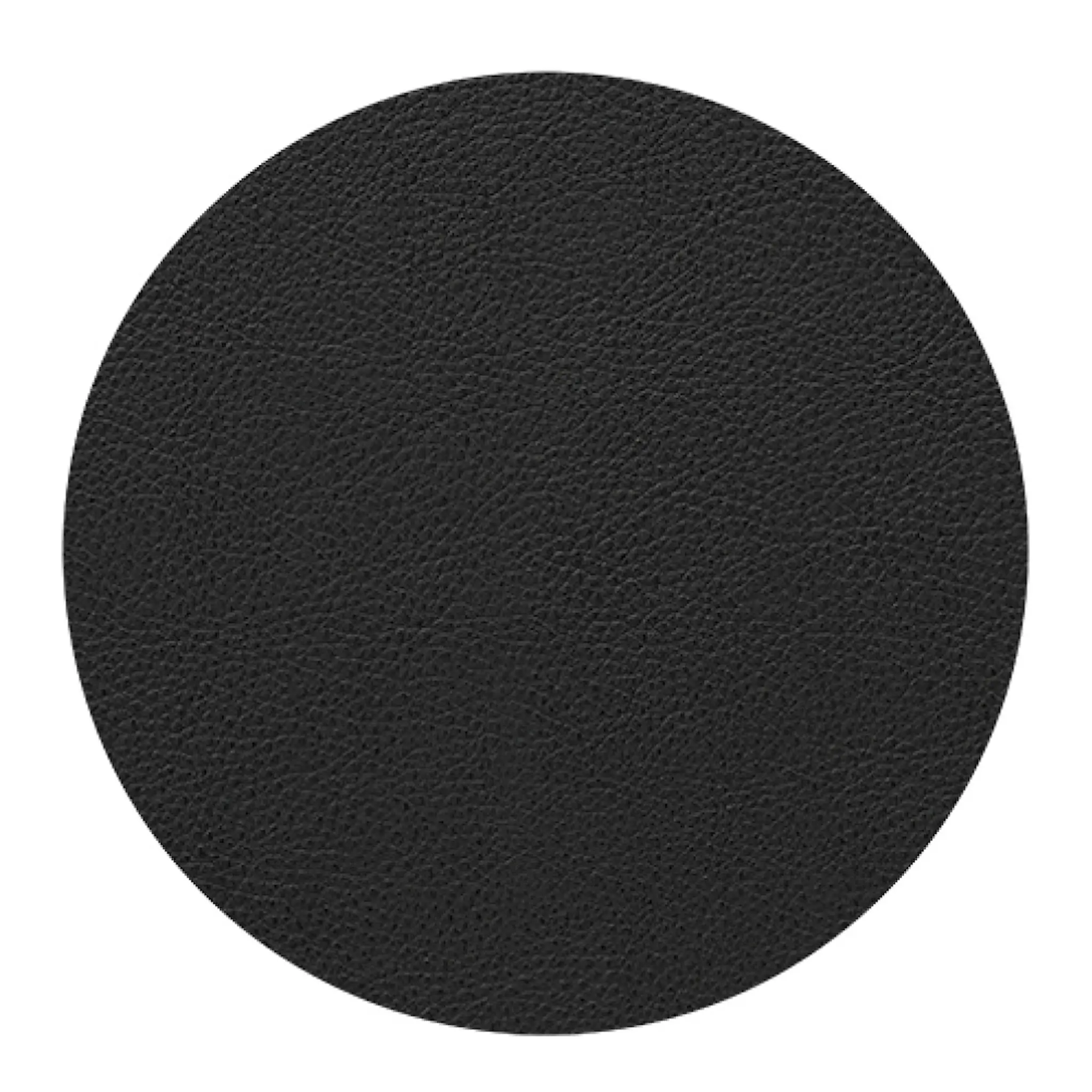 LIND DNA Leather Serene Circle Glasunderlägg 10 cm Black
