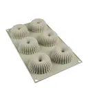 Silikonform Mini Raggio 6 st 6,7x3,3 cm