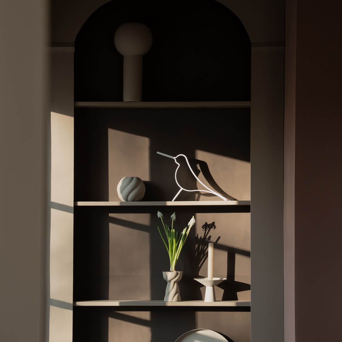 Cooee Woody Bird Medium 18 cm vit