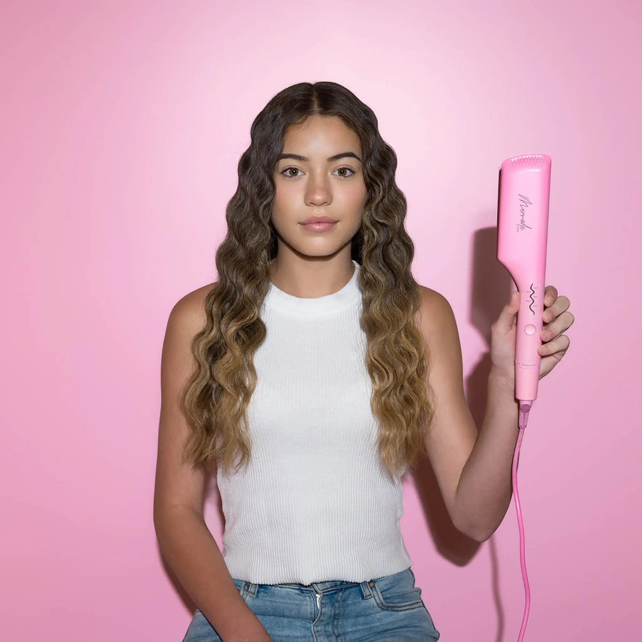 Mermade My Waves Kit vågtångset double waver rosa