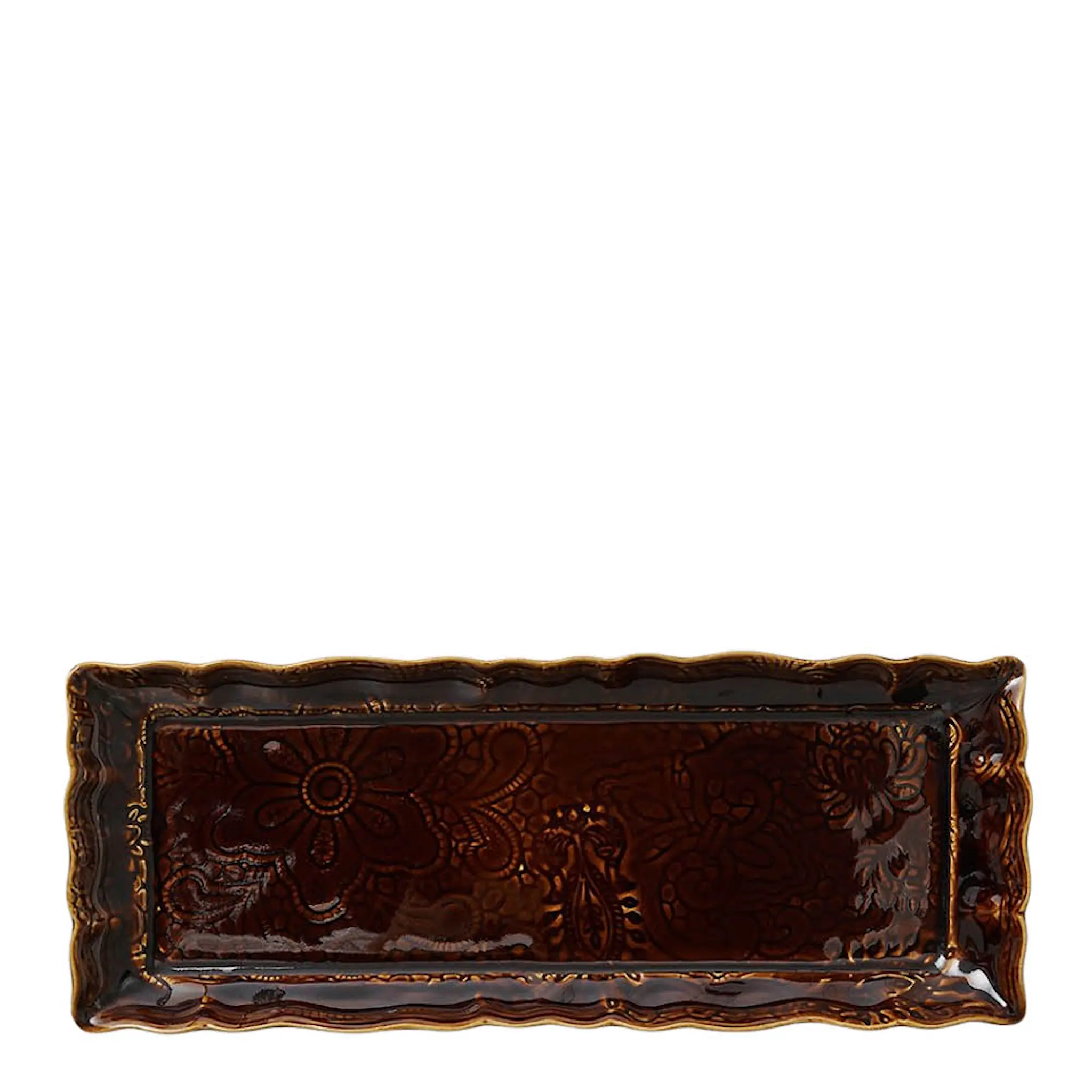Sthål Arabesque serveringsfat 33x13 cm coffee