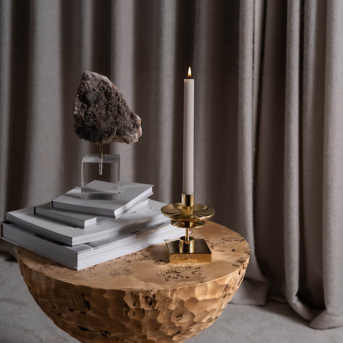 Skultuna Veermakers x Skultuna Carlo ljusstake 12 cm mässing