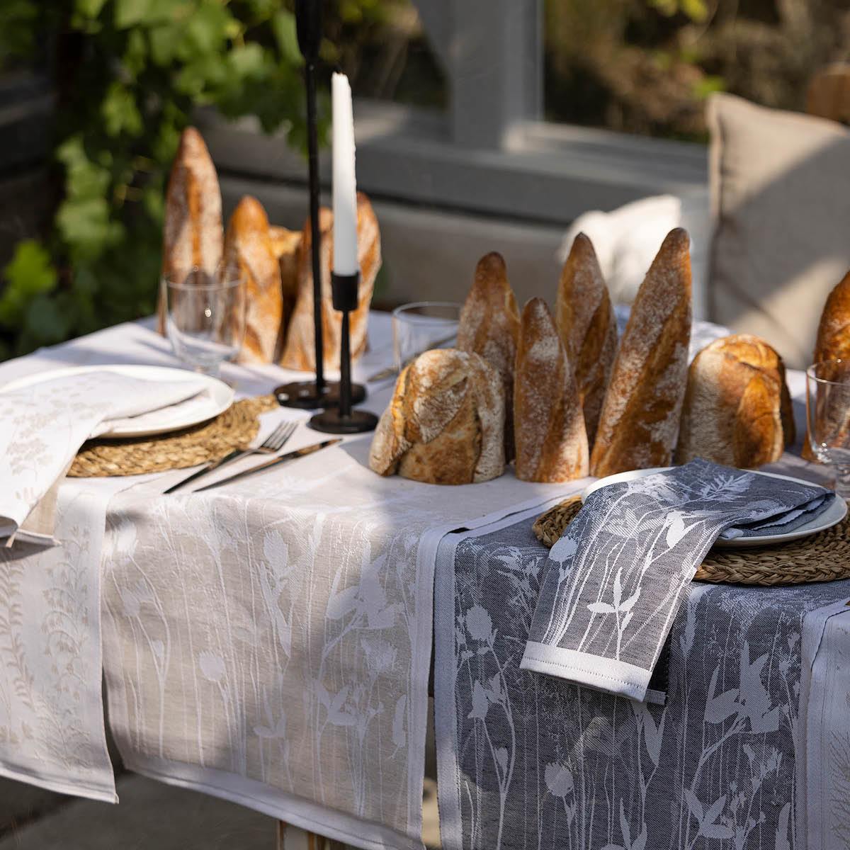 Ekelund Airy 080 bordslöpare 35x120 cm oblekt