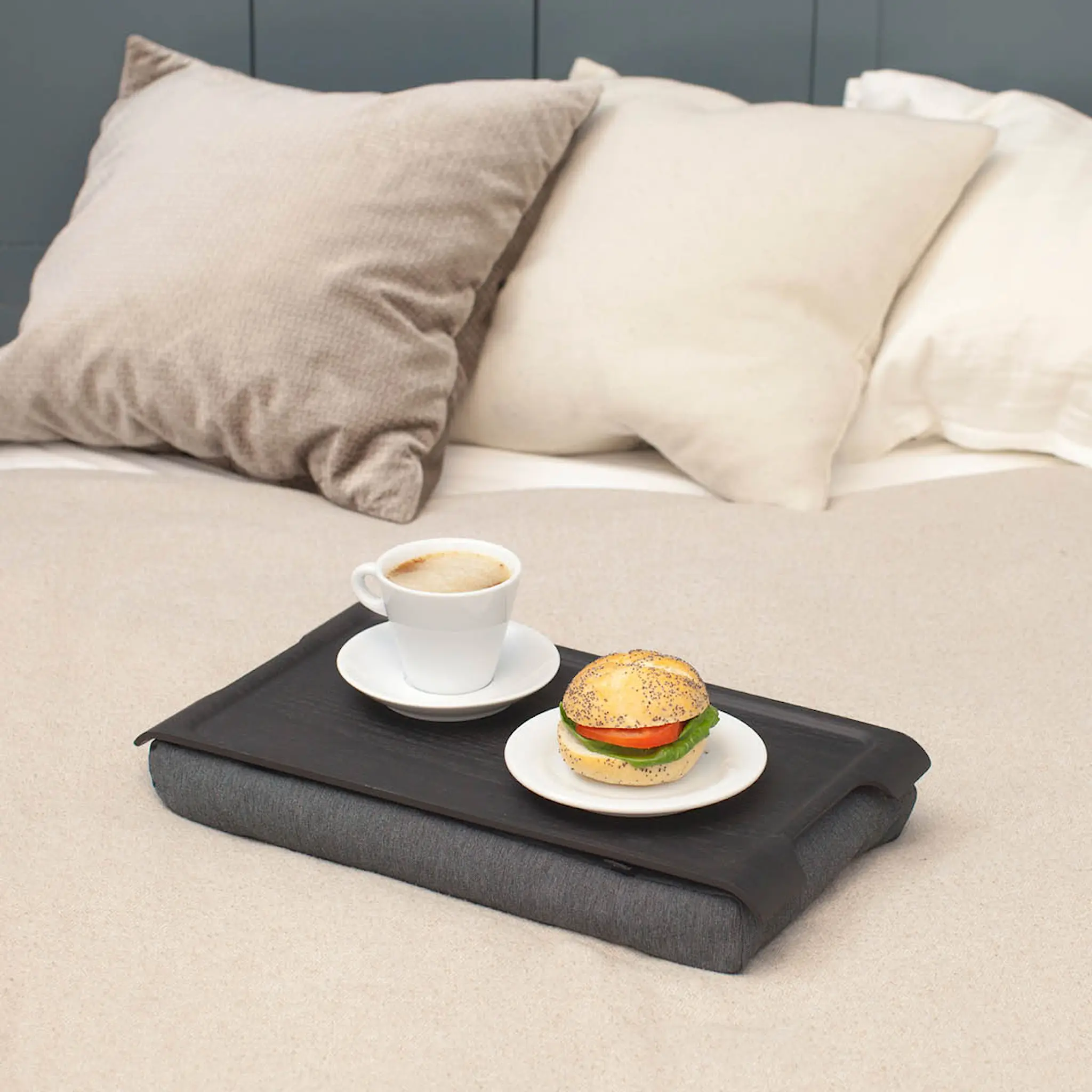 Bosign Laptray knebrett anti-slip 43x23 cm svart/grå