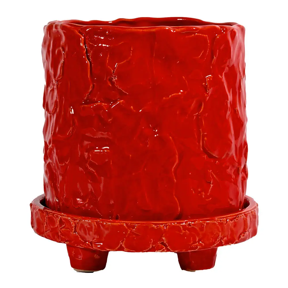 Muddy krukke S 17,5x18 cm rød