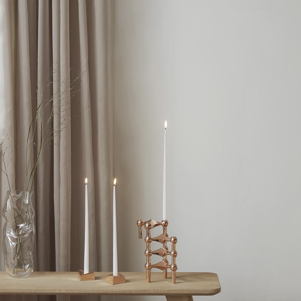 Stoff Nagel Lysestake 11,2x6,5 cm rose gull