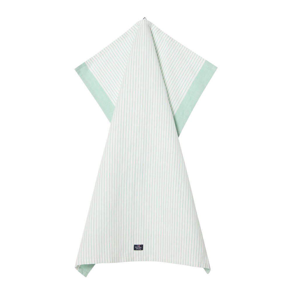 Lexington Kökshandduk linne/bomull 50x70 cm grön/vit randig