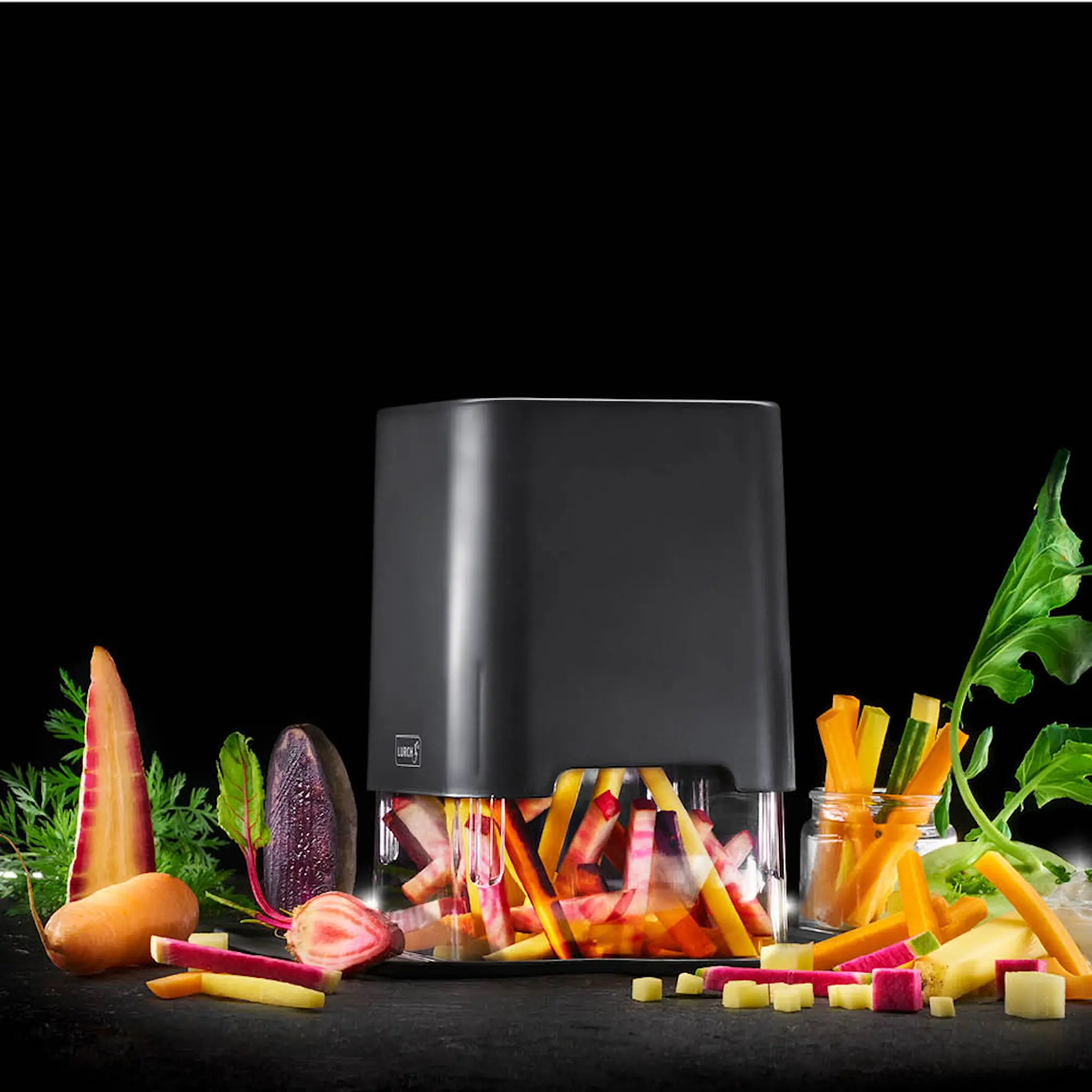 Lurch Kubus tärnings- och stavhackare för frukt och grönsaker