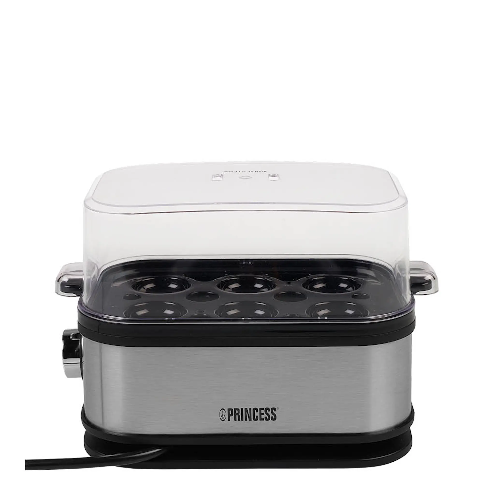 PRINCESS Äggkokare för 6 ägg 400W rostfritt stål