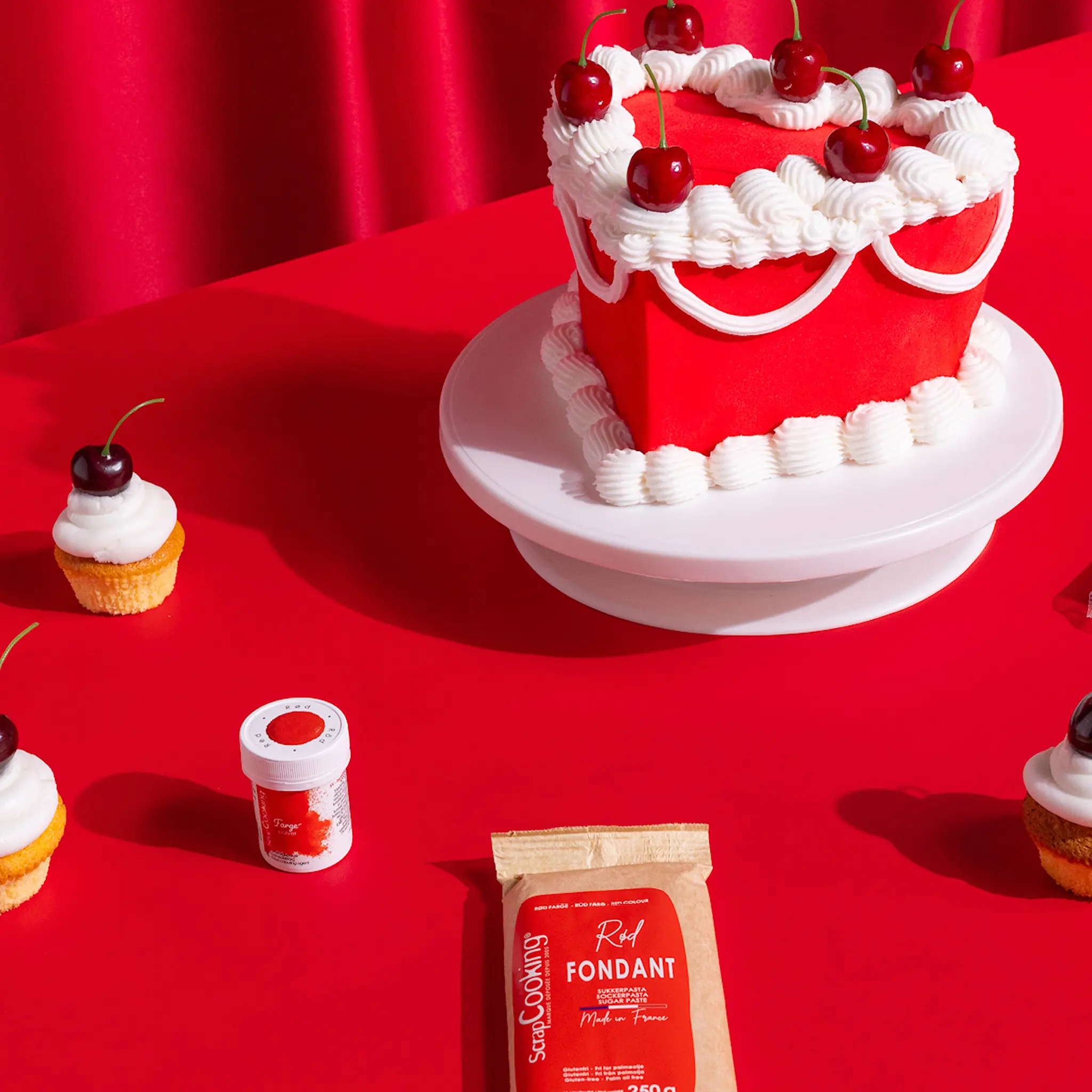 ScrapCooking Sockerpasta 250 g röd