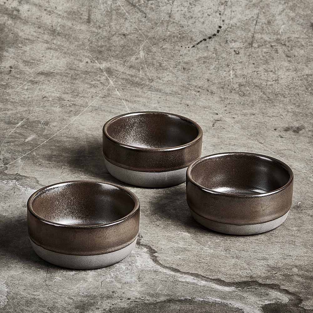 Aida Raw Skål 9,5 cm Brun Metallic