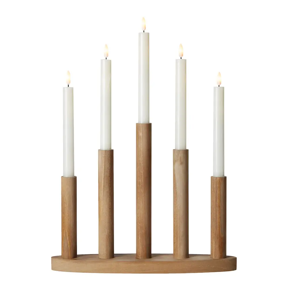 Miila Sähkökynttelikkö johdoton  Ruskea