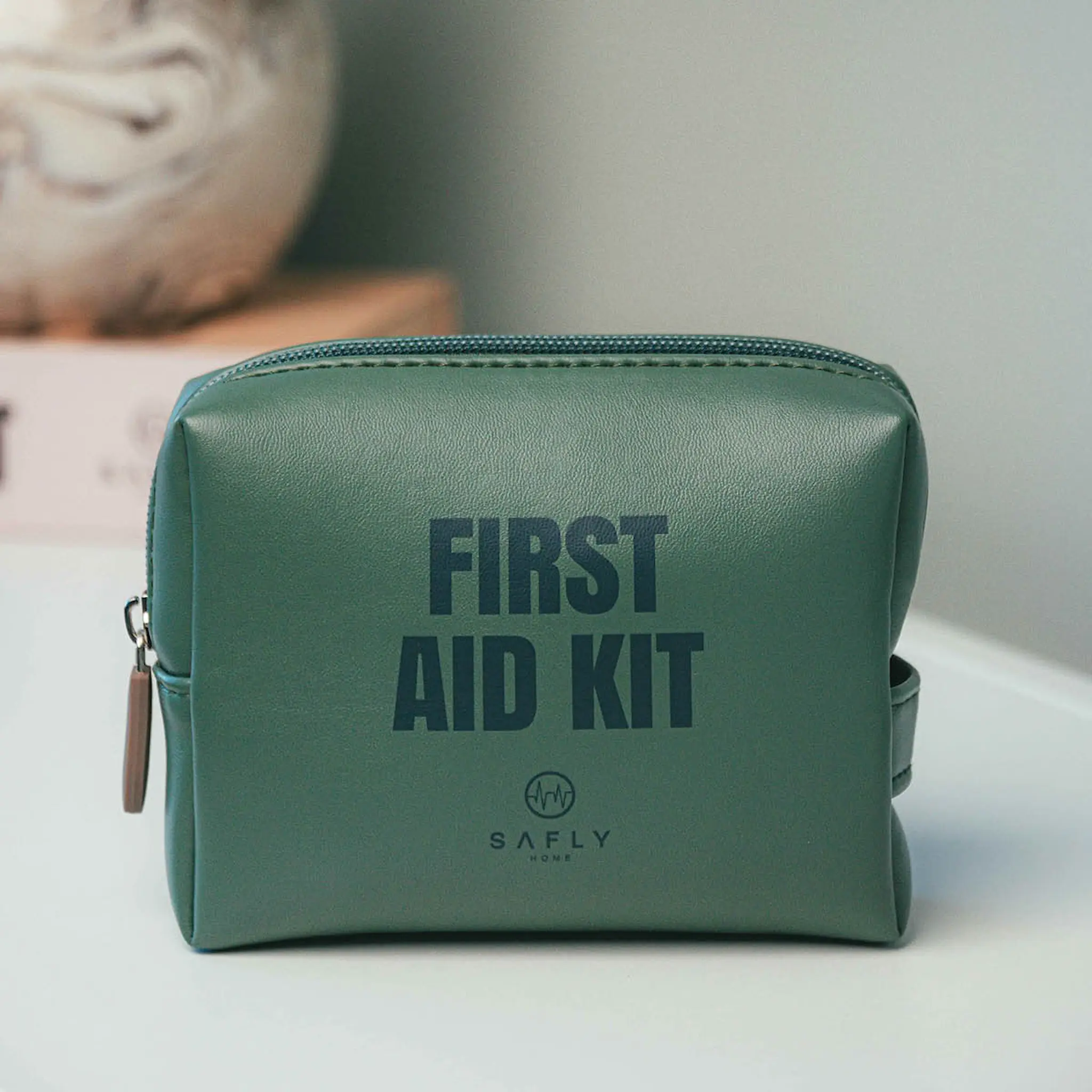 Safly Första hjälpen-kit To-Go 14x4,5x11 cm mossgrön