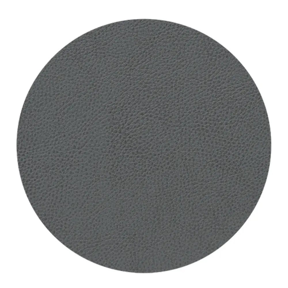 Leather Serene Circle glassunderlag 10 cm anthracite