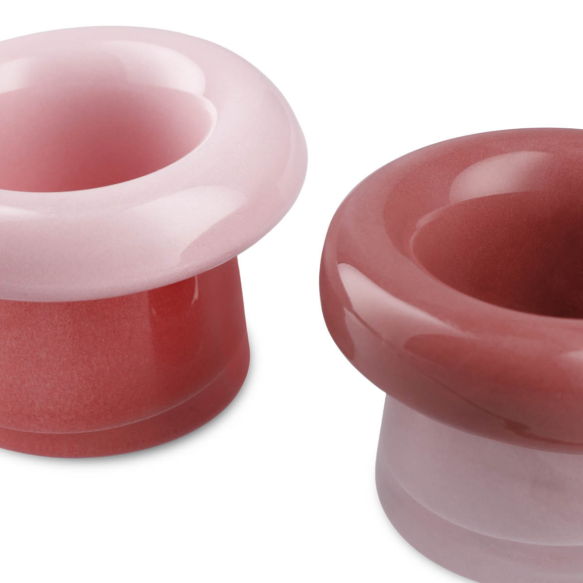 Holmegaard Soma kynttilälyhty 7,5 cm 2 kpl vaaleanpunainen/terrakotta