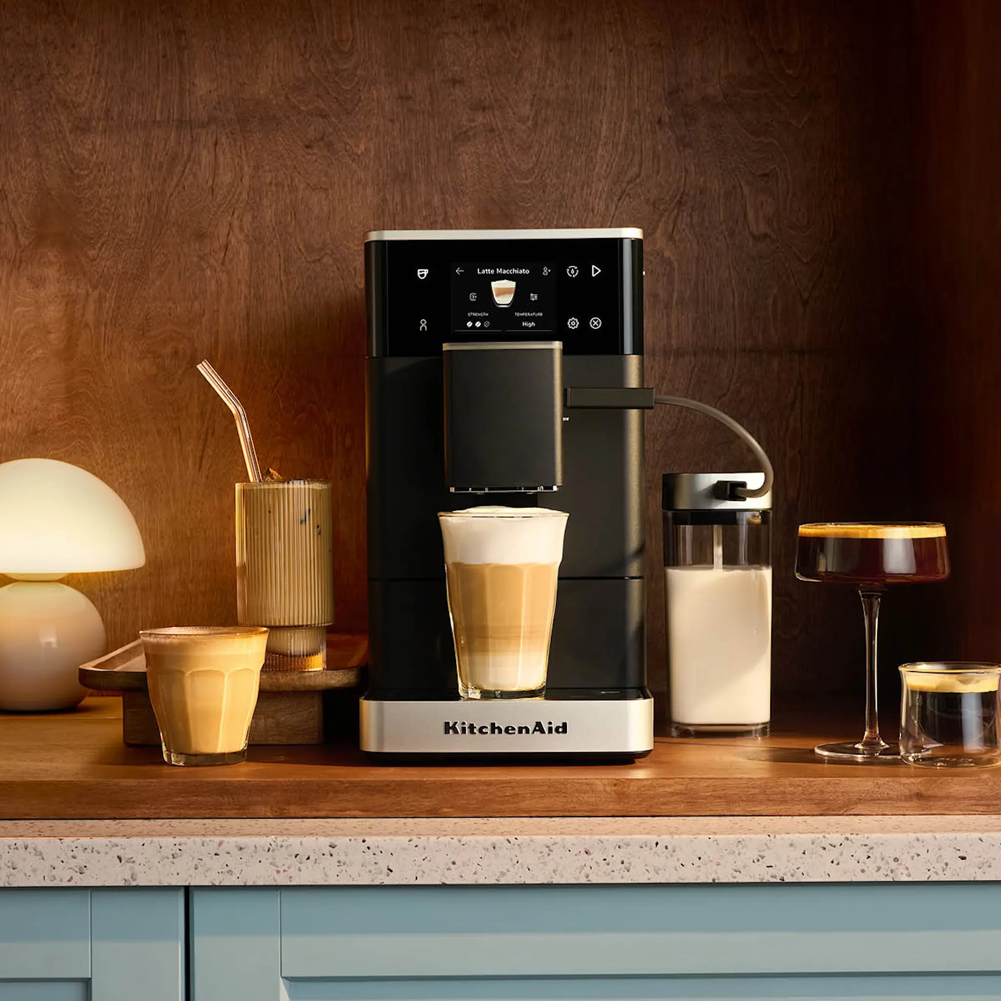 KitchenAid KitchenAid espressomaskin helautomatisk KF4 med iskaffe-funktion 5KES8454 matte black