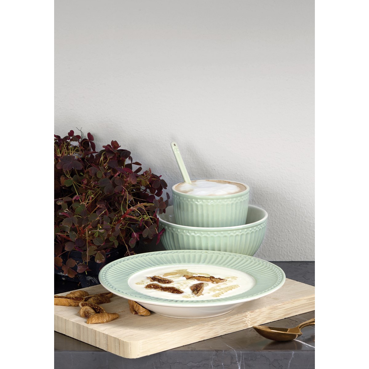 GreenGate Everyday Alice skål 45 cl pale green