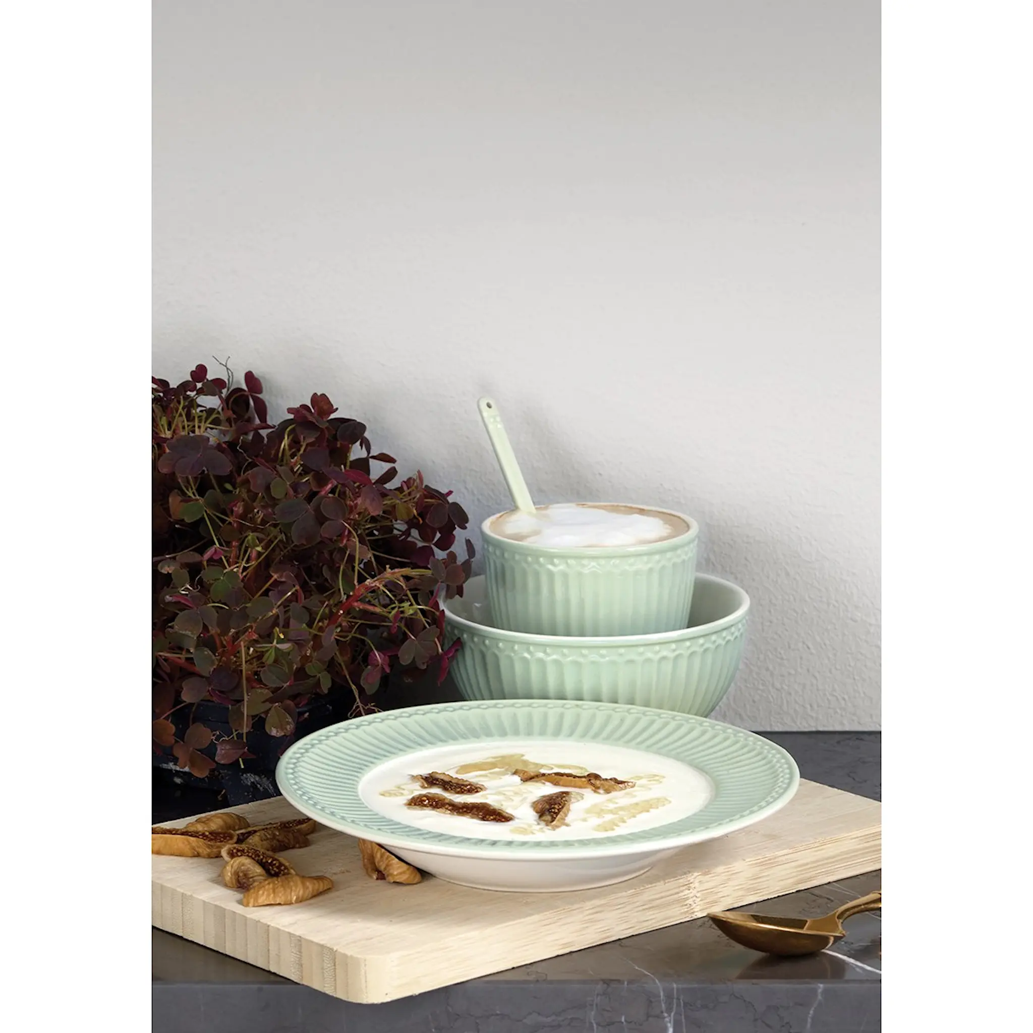 GreenGate Everyday Alice frukostskål 45 cl pale green