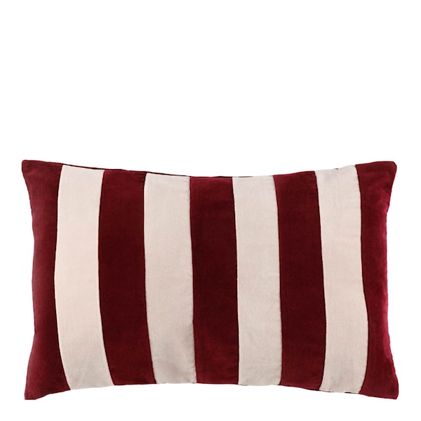 Hanko kudde sammet 60x40 cm vinröd beige