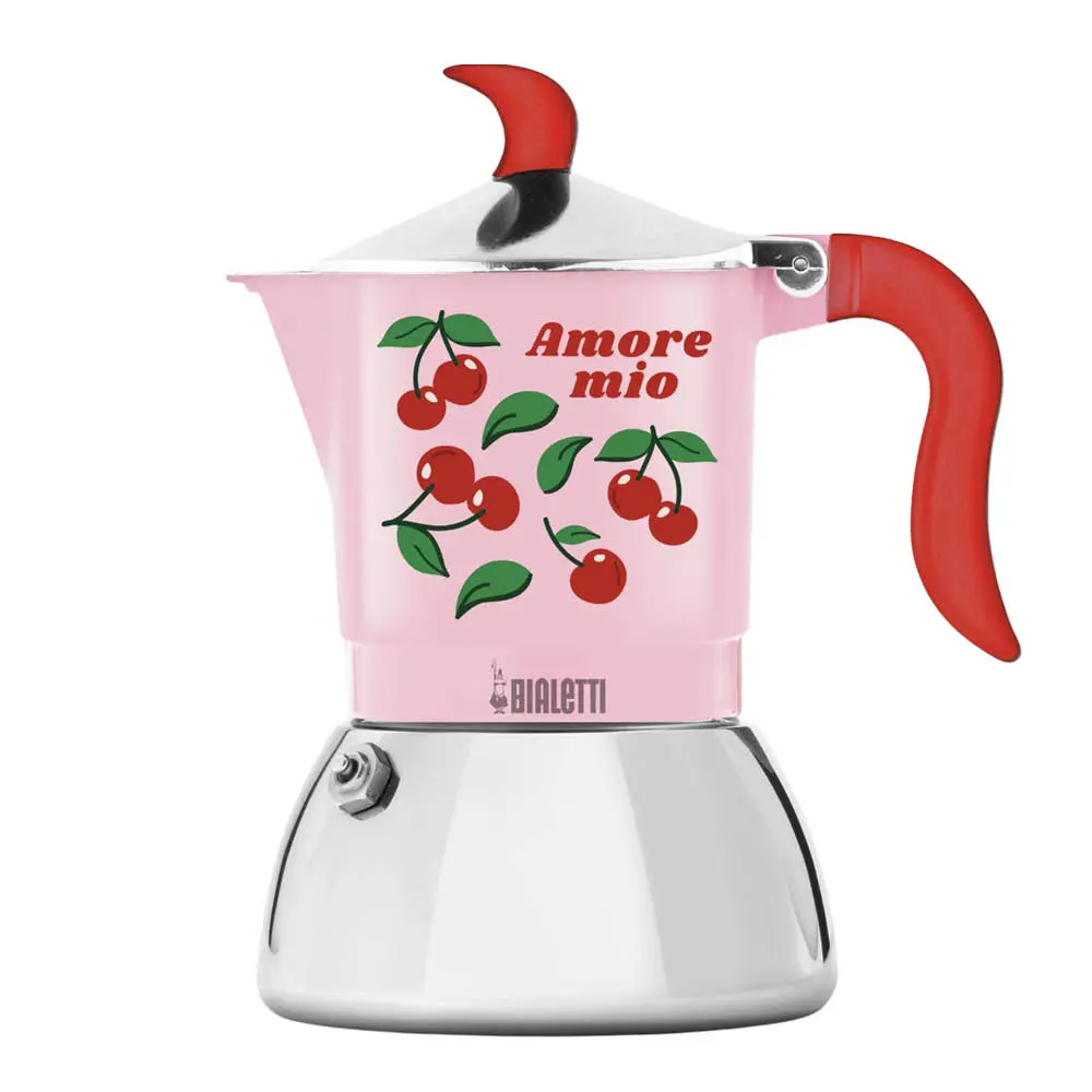 Mercato Della Frutta espressokanne 4 kopper induksjon rosa