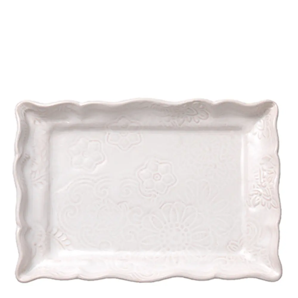 Arabesque Lautanen 19x13 cm White