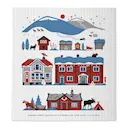 Scandinavian Mountains disktrasa 20x18 cm winter mountains