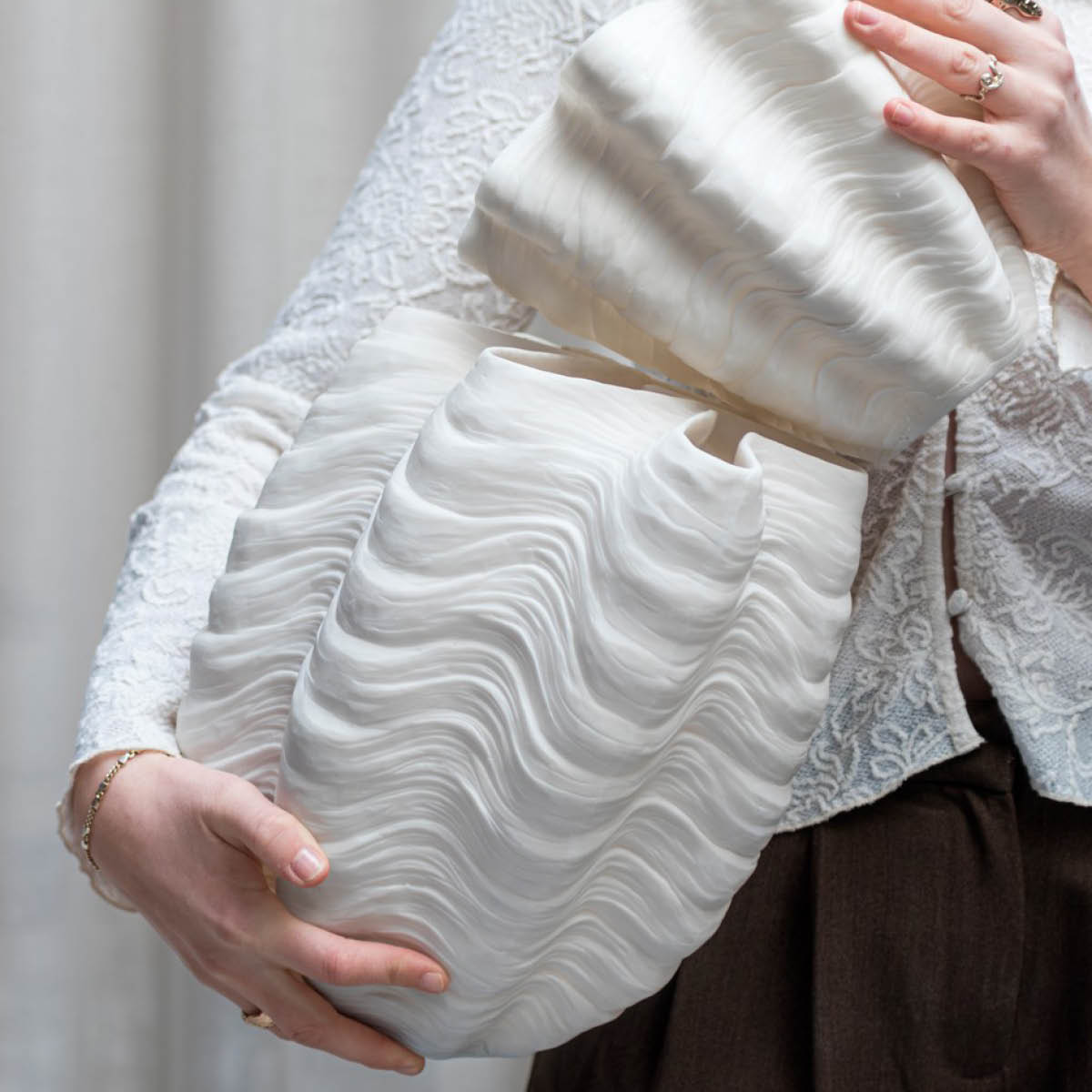 Mette Ditmer Shell vas 36 cm offwhite
