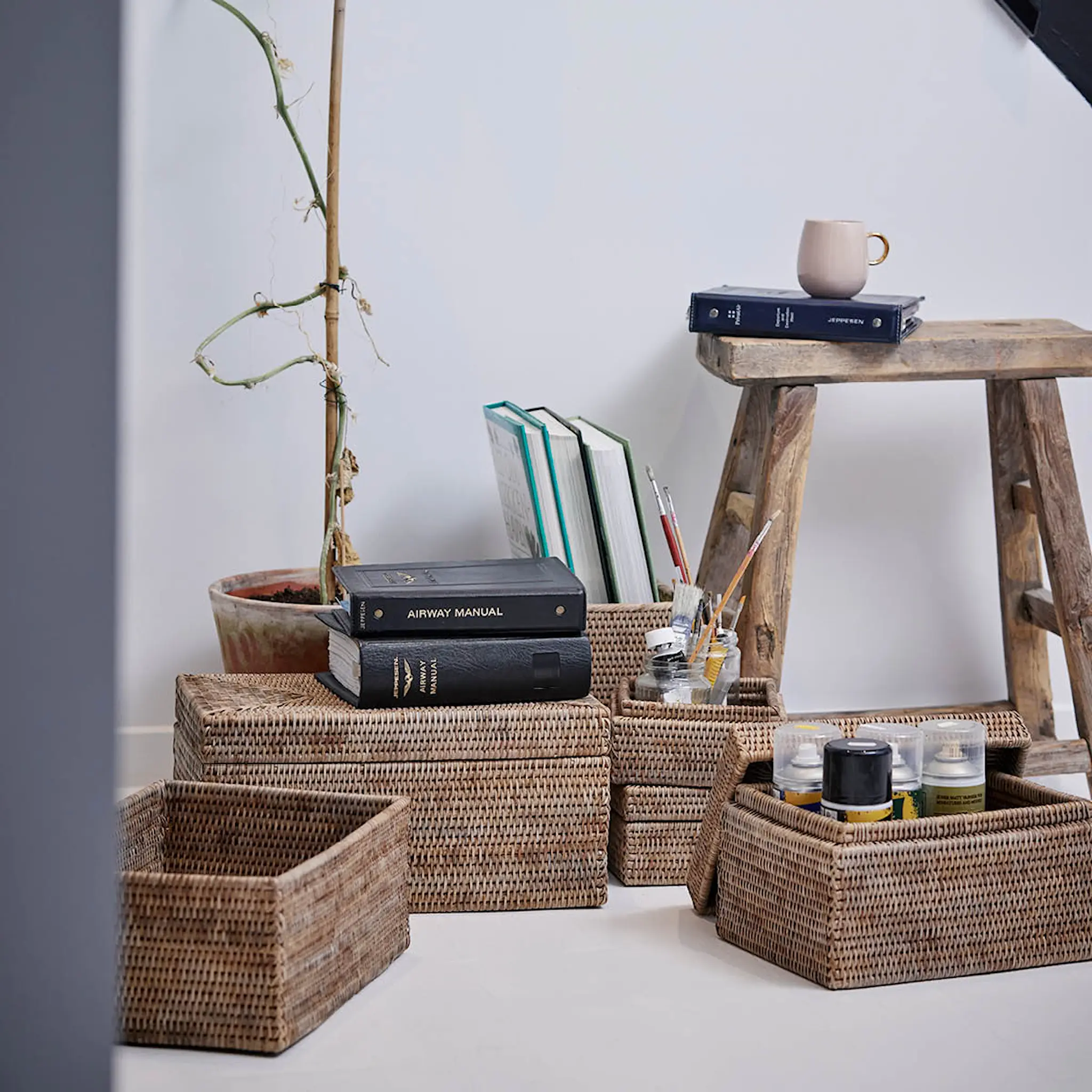 Lene Bjerre Norah förvaringslåda med lock 30x22 cm natur