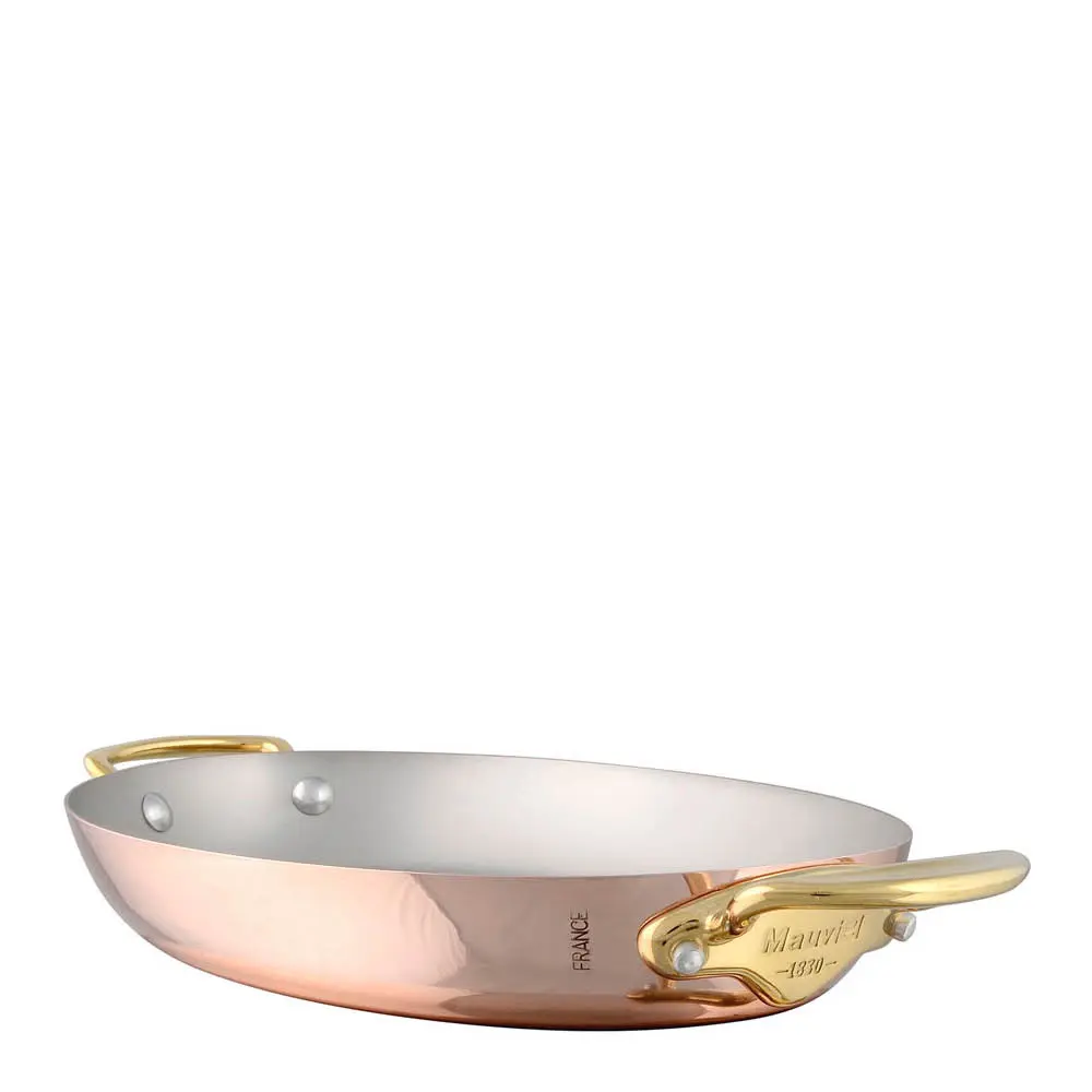 M´150B oval panne med to håndtak 1,5 L 36 cm kobber/stål