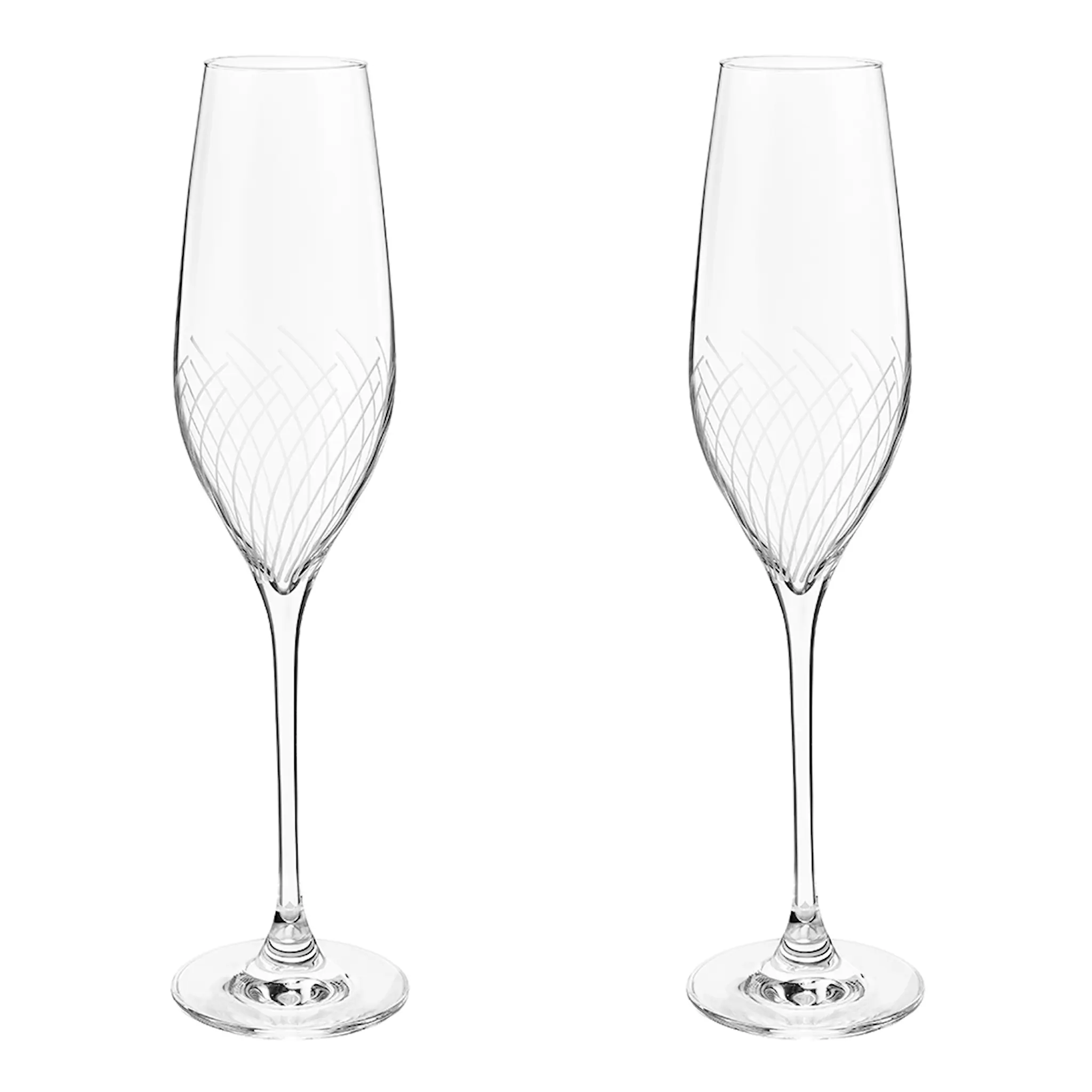 Holmegaard Cabernet Lines Champagneglas 29 cl 2-pack Klar