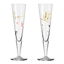 Goldnacht Champagneglas Hearts 2-pack Guld
