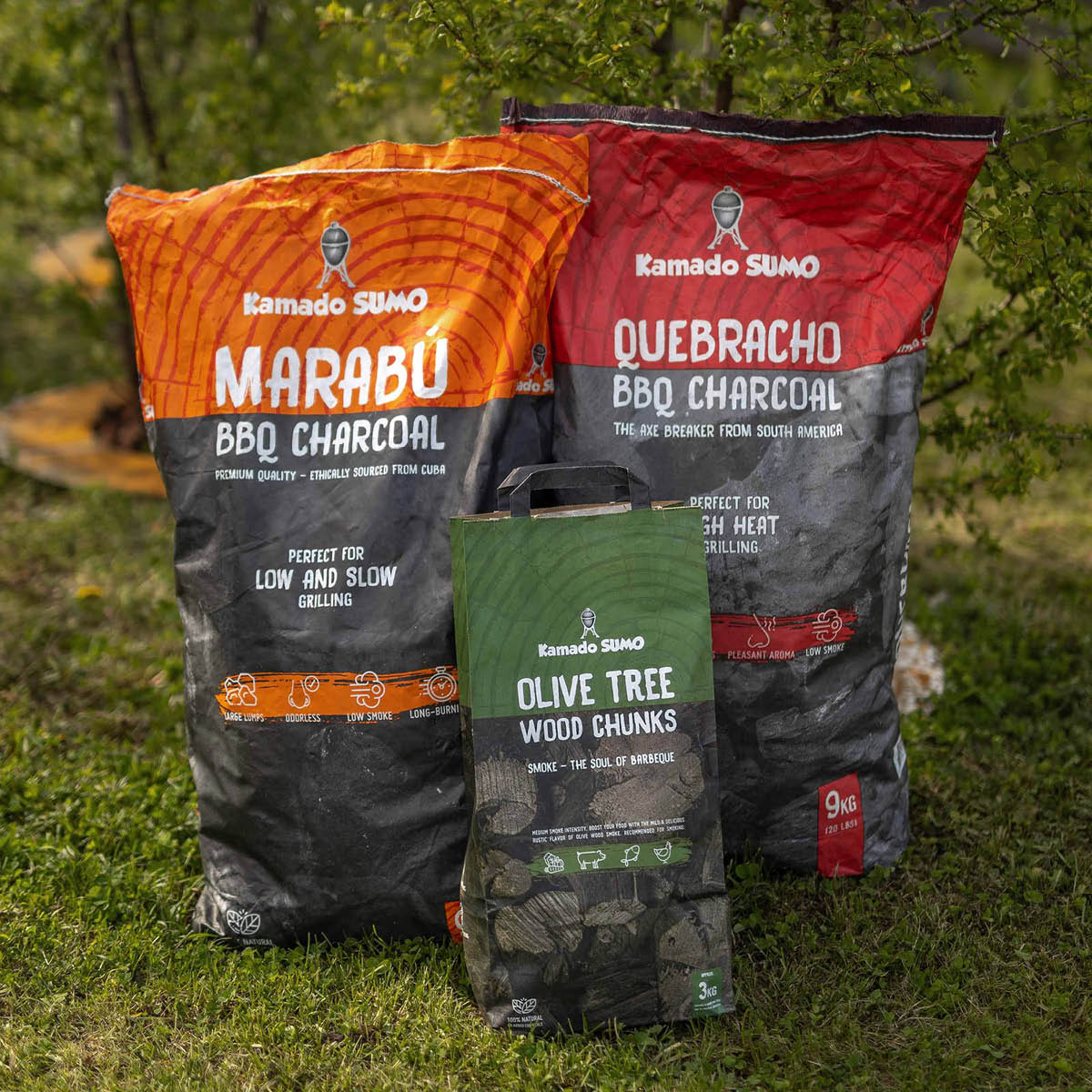 Kamado SUMO Olive Tree Wood Chunks røykeved 3 kg oliventre