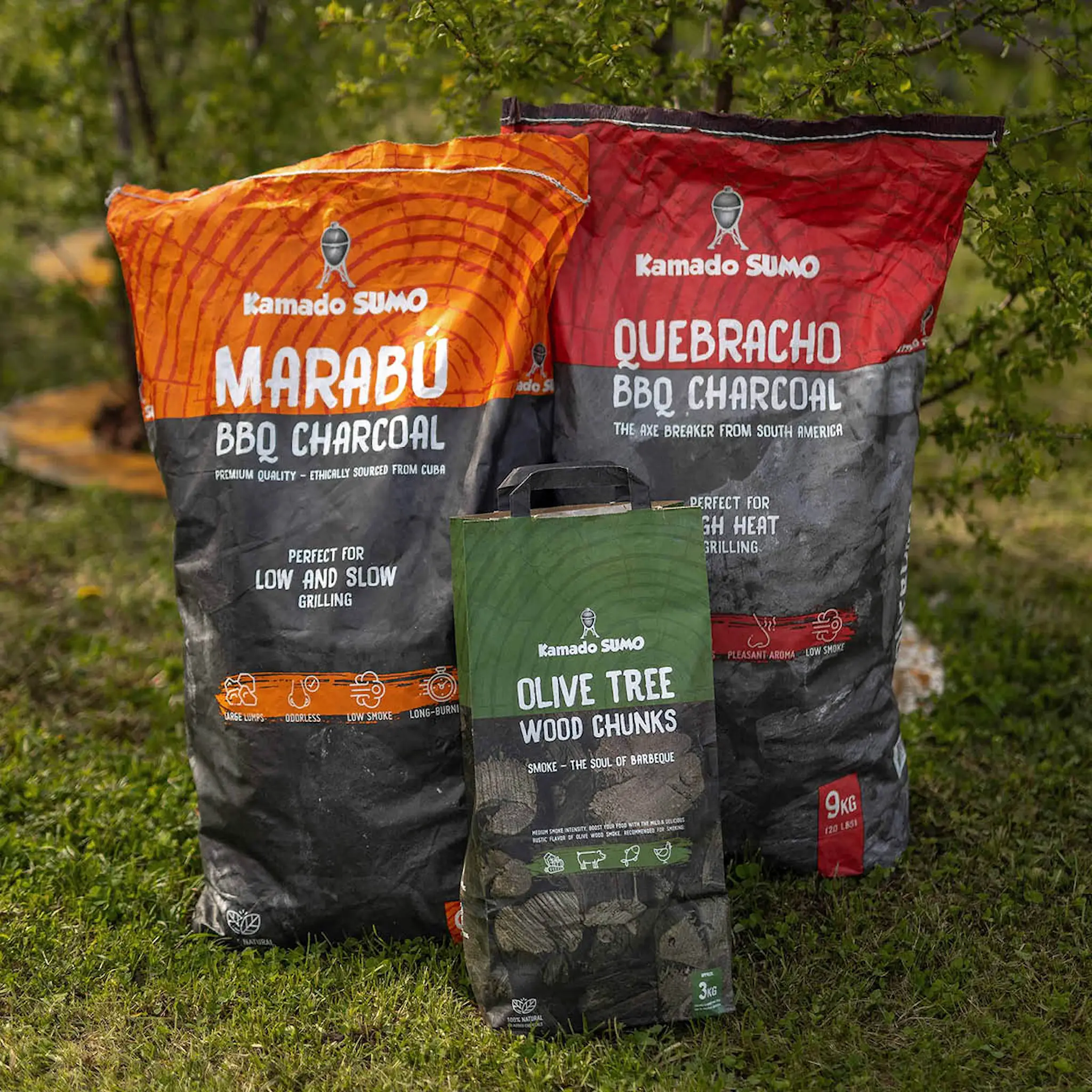 Kamado SUMO Olive Tree Wood Chunks røykeved 3 kg oliventre