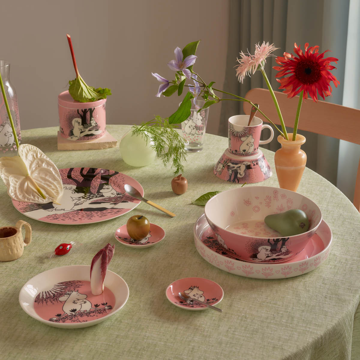 Moomin Arabia Mumin pajform 28 cm Kärlek rosa 30 år