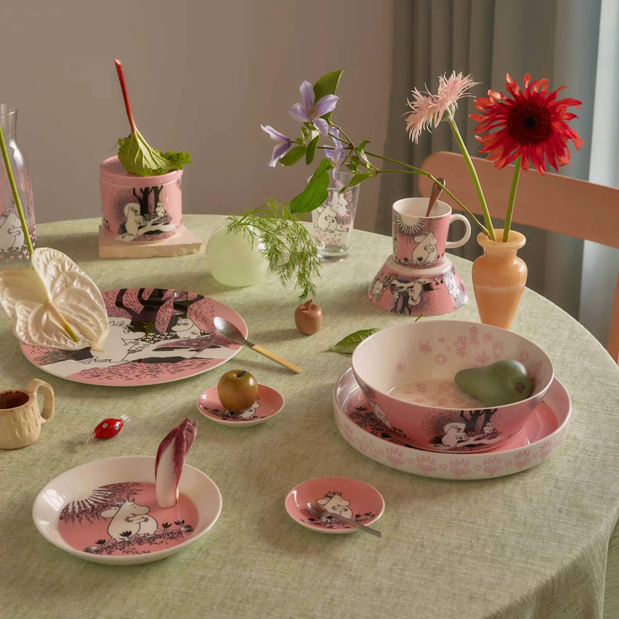 Moomin Arabia Mumin pajform 28 cm Kärlek rosa 30 år