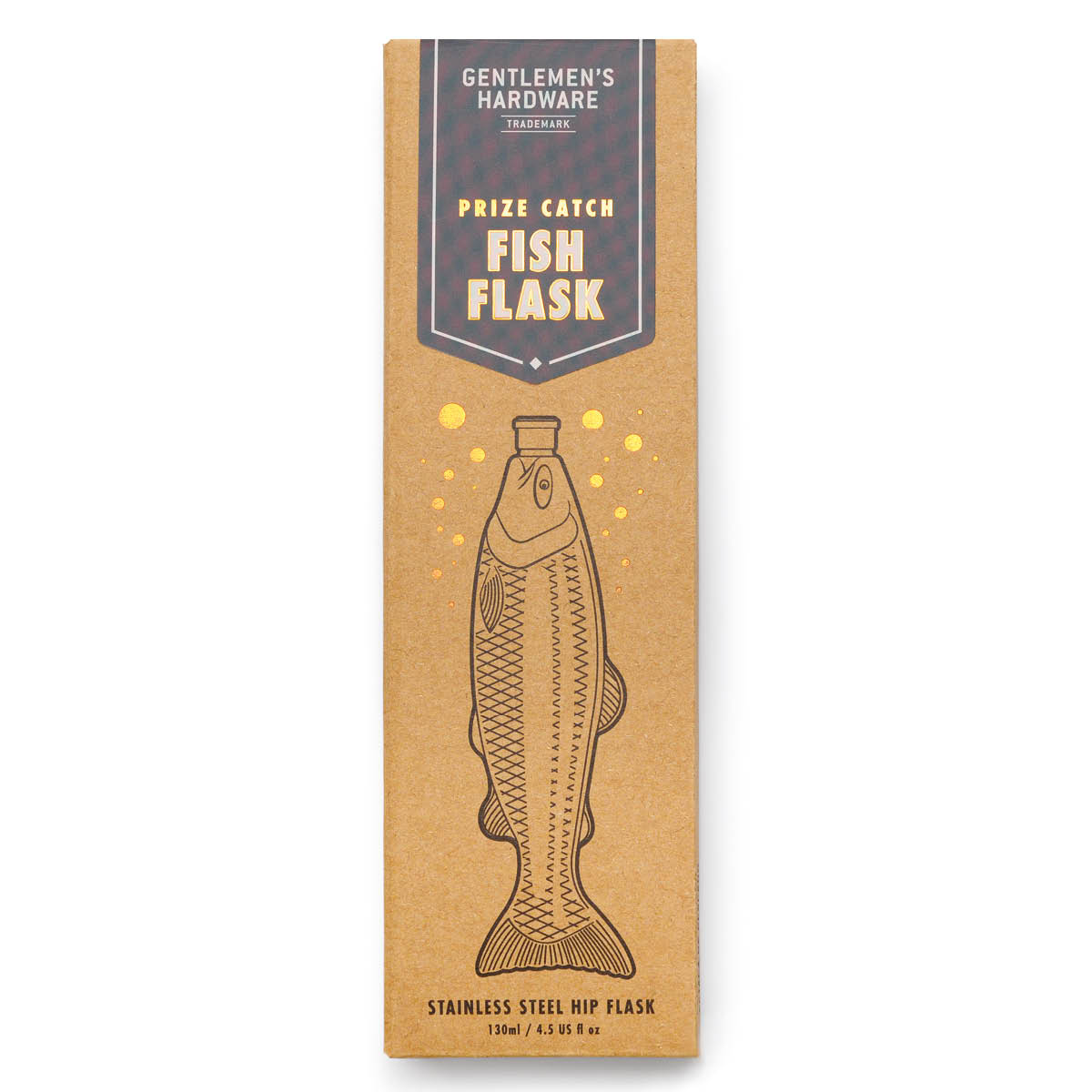 Gentlemen's Hardware Fish Flask fickplunta 13 cl fisk stål