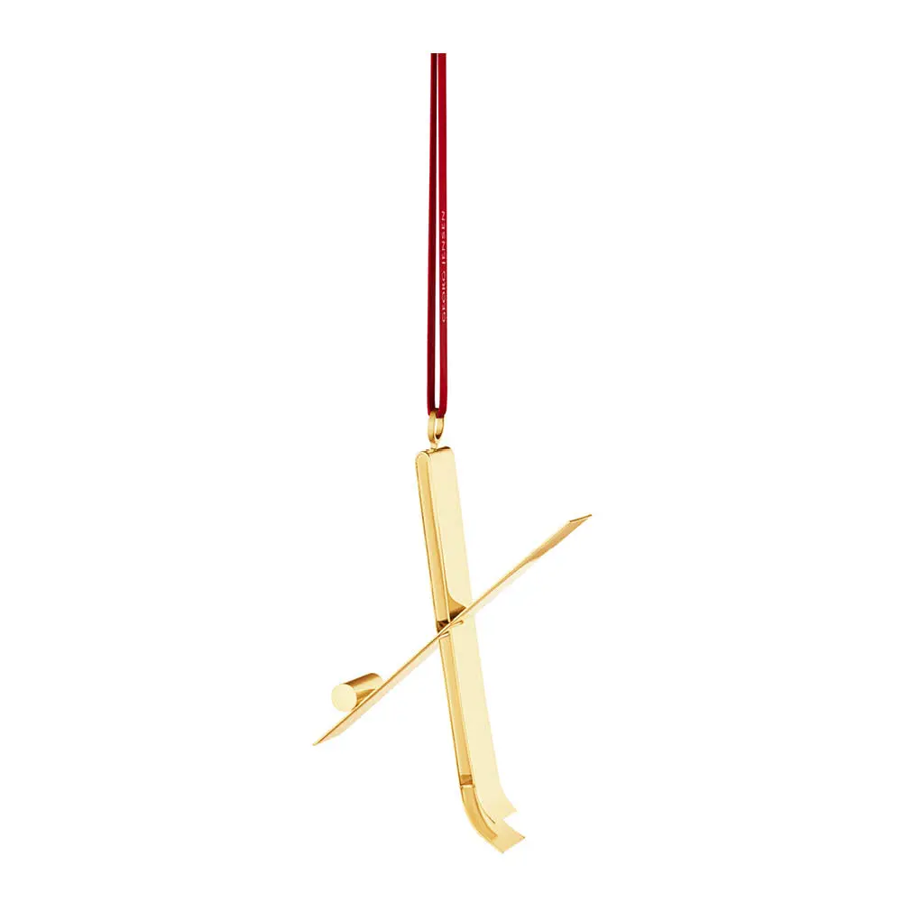 Ornament pyntebokstav X gull