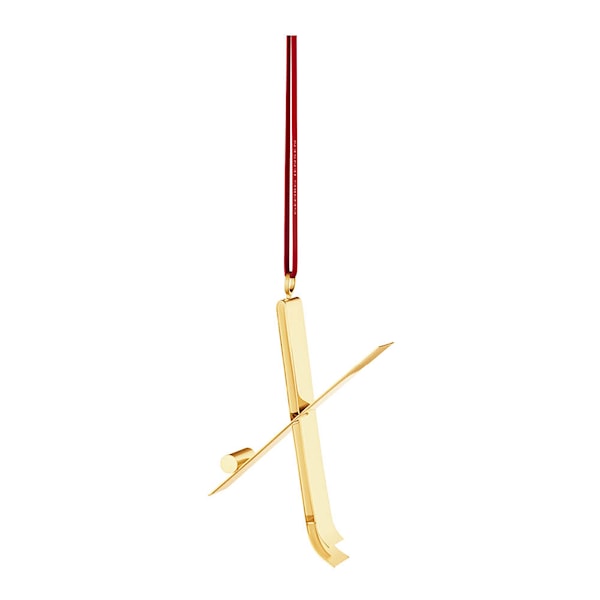 Ornament prydnadsbokstav X guld