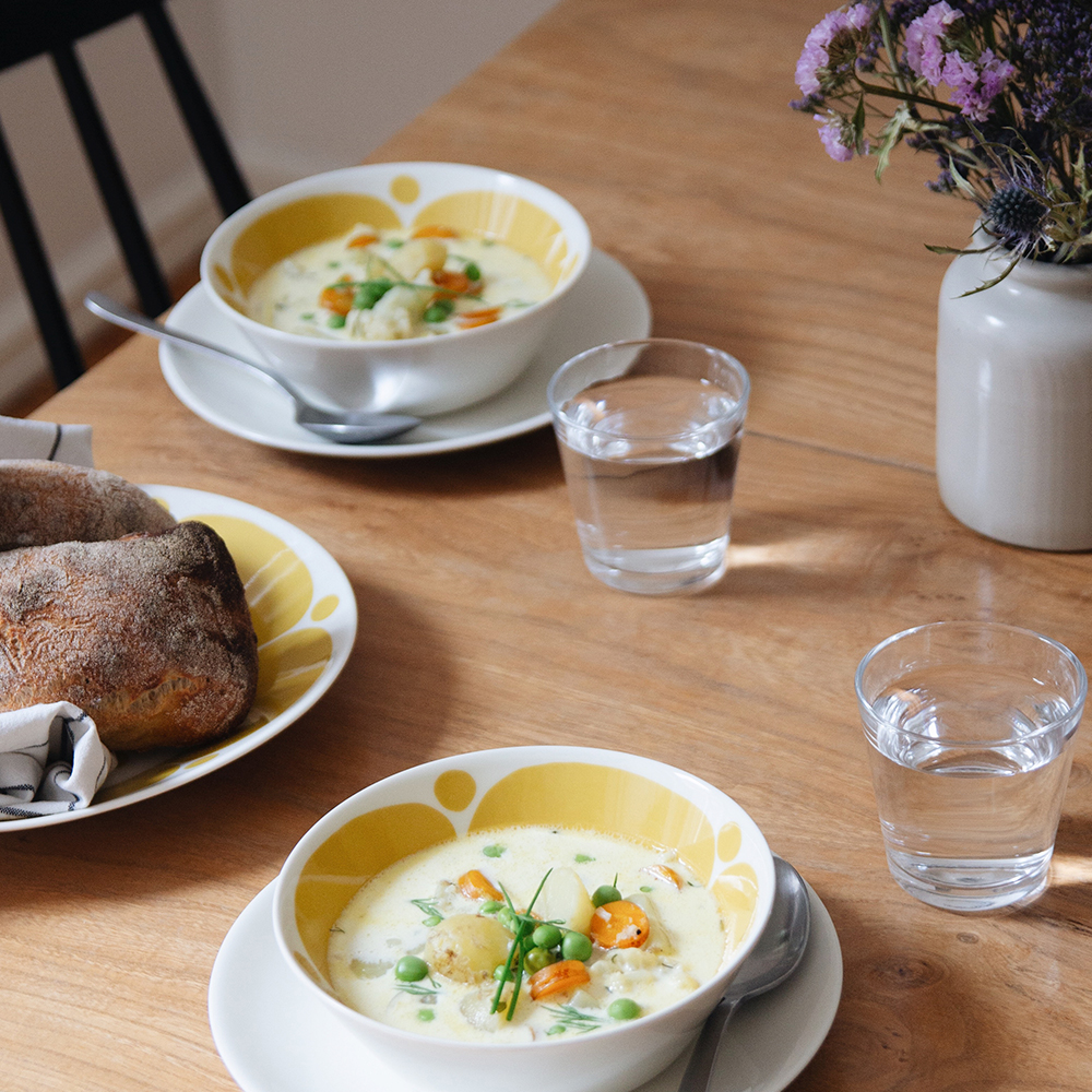 Arabia Sunnuntai Assiett djup 17 cm Gul