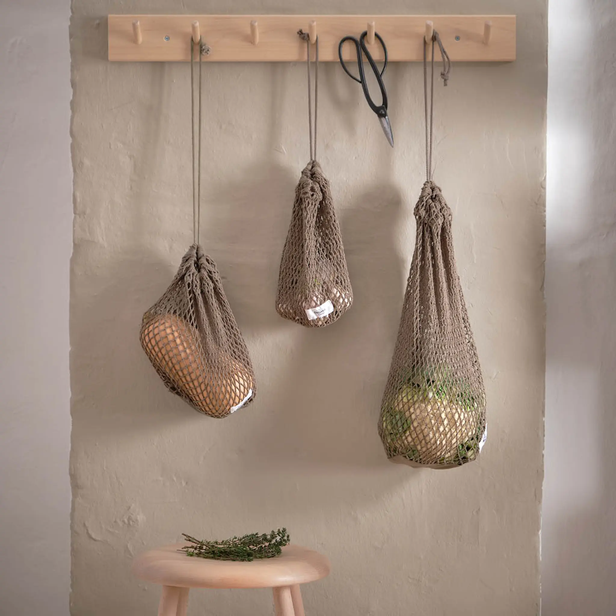 The Organic Company Återanvändbar nätpåse stor 40x30 cm clay